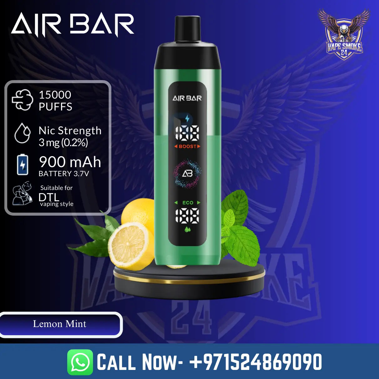 Air Bar Shisha 15K Long Lasting Vape Device