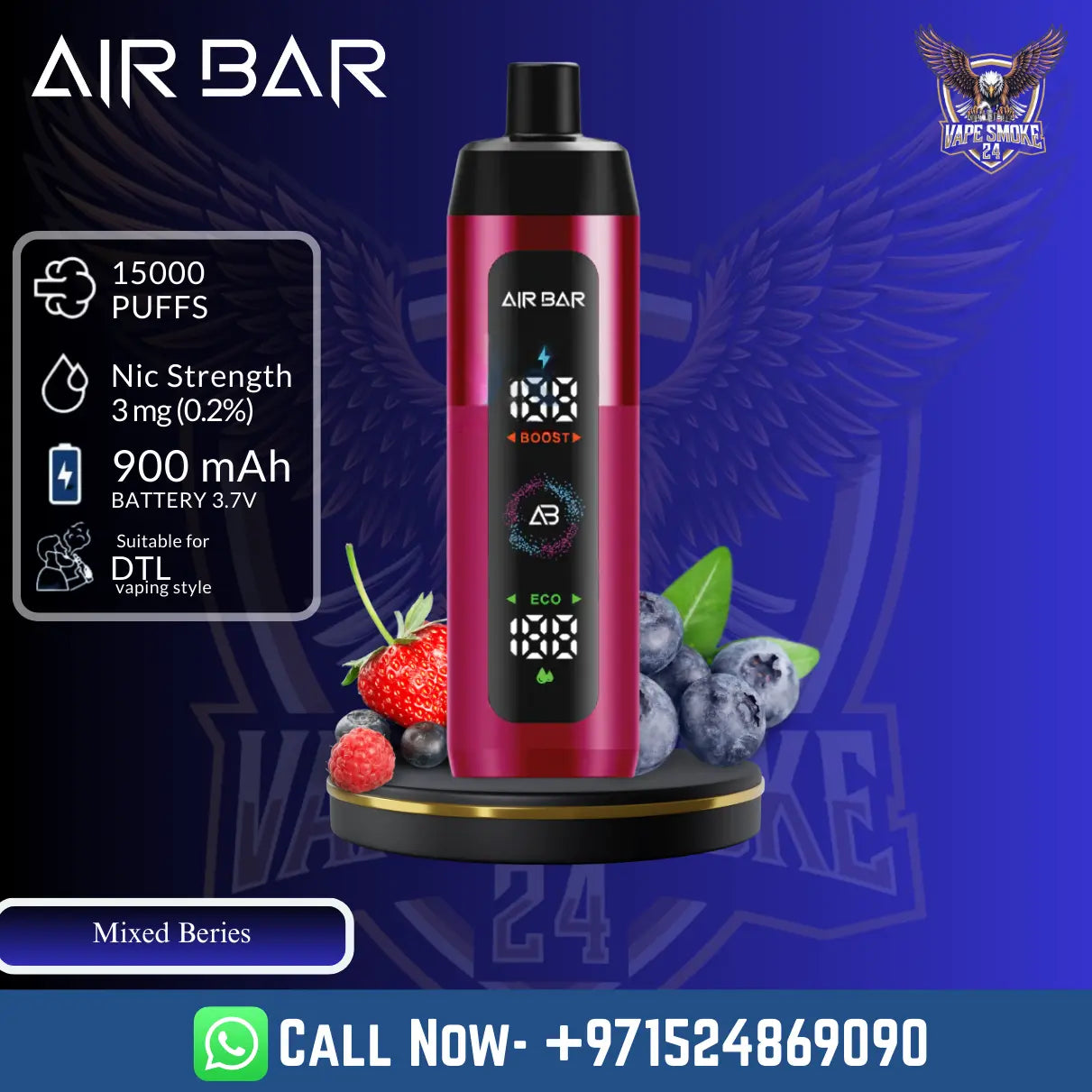 Air Bar Shisha 15K Premium Disposable Vape Design