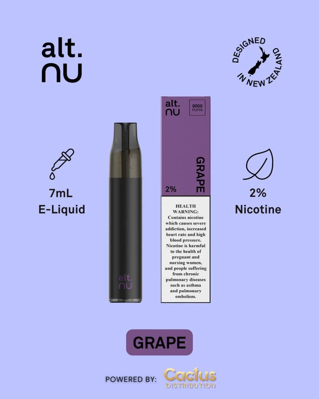 ALT NU 8000 Puffs Disposable Vape|grape