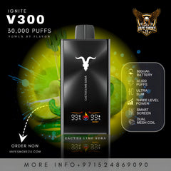 Ignite V300 disposable vape packaging Vape Smoke 24 Dubai UAE