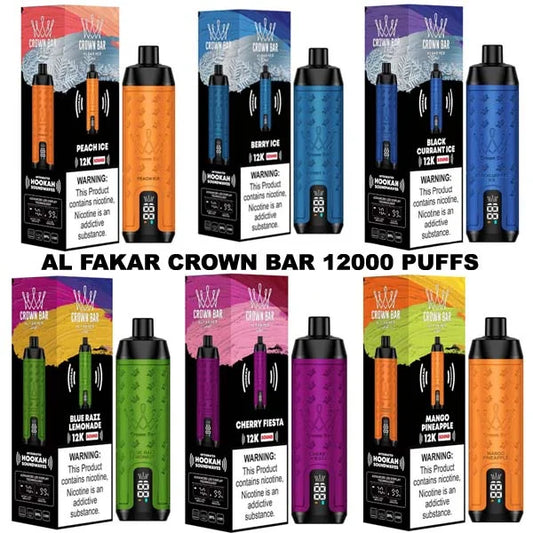 Al Fakher Crown Bar 12000 Puffs DLT Vape – Long-lasting Flavor & Rechargeable Convenience in Dubai, UAE