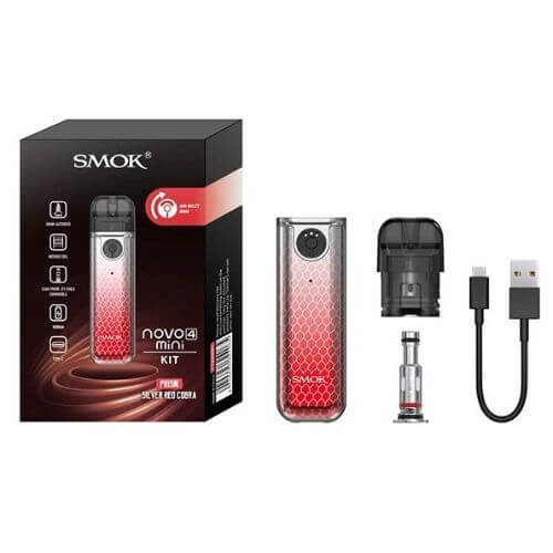 SMOK NOVO 4 Mini Pod Kit - Compact Vaping InnovationColor: White Cobra