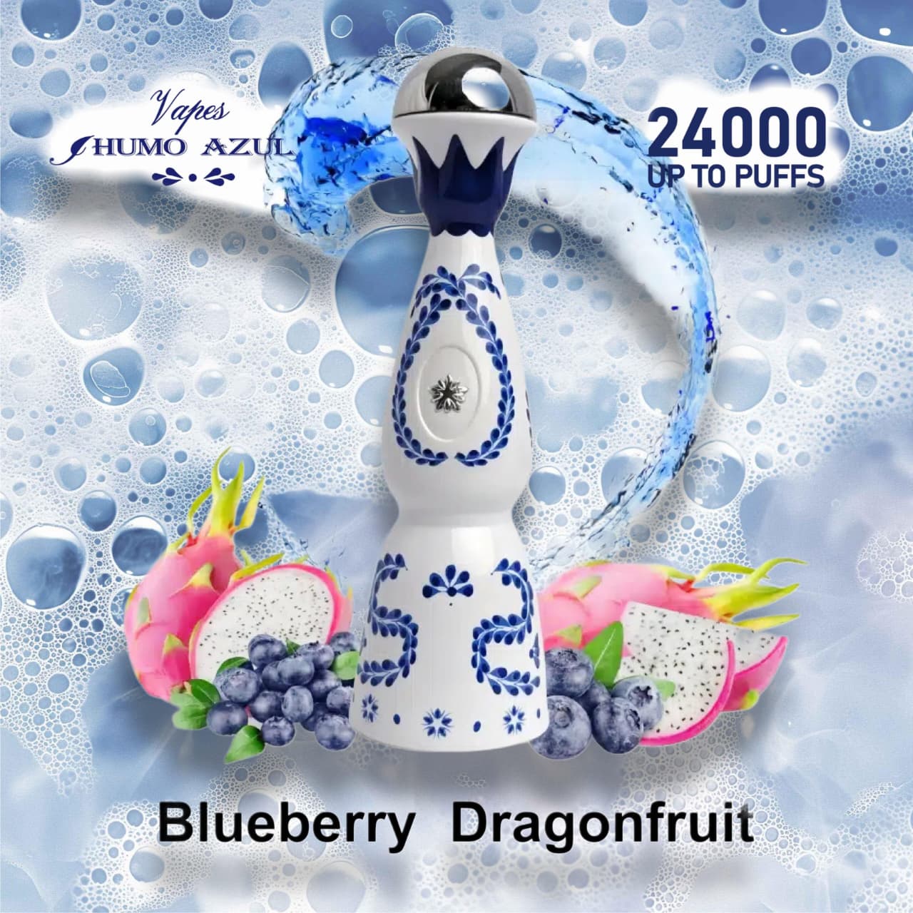 Humo AZUL 24000 disposable vape with tequila-style flavor