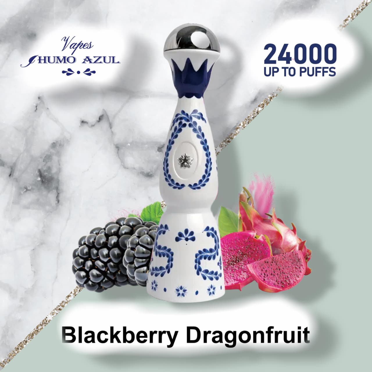 Humo AZUL 24000 rechargeable disposable vape design
