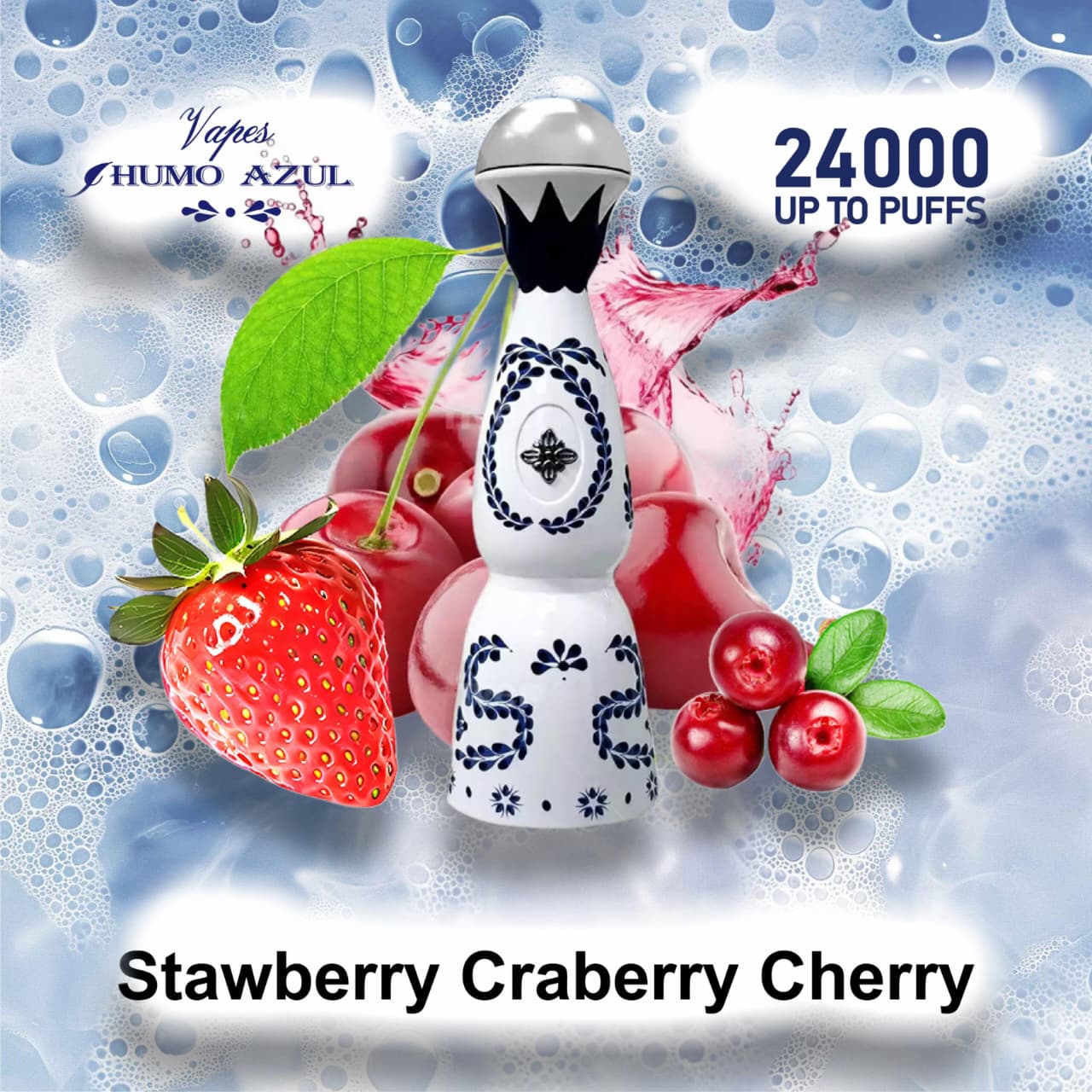 Humo AZUL 24000 high-puff disposable vape close-up