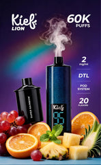 Kief LION 60,000 Puffs Disposable Vape (2mg / 0.2% Low Nicotine)