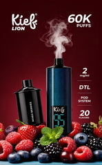 Kief LION 60,000 Puffs Disposable Vape (2mg / 0.2% Low Nicotine)